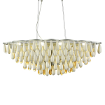 Люстра с подвесками в форме капель на серебристом каркасе Raindrop варинант исполнения - 2 | Loft Concept в Москве