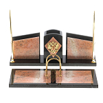 Настольный письменный набор из розового мрамора Marble Accessory варинант исполнения - 1 | Loft Concept в Москве