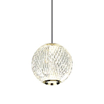 Подвесной светильник с прозрачным рифленым плафоном в форме шара Crystal Globule варинант исполнения - 1 | Loft Concept в Москве