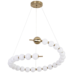 Люстра в виде спирали с сферическими акриловыми плафонами Pearls Suspension Brass Spiral Chandelier варинант исполнения - 2 | Loft Concept в Москве