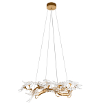 Люстра подвесная с прозрачными стеклянными птичками на ветвях Диаметр 80 см Serip Voa варинант исполнения - 2 | Loft Concept в Москве