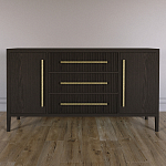 Буфет Primo с тремя ящиками и двумя фасадами Темный орех варинант исполнения - 1 | Loft Concept в Москве