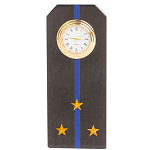 Часы погон подарочные настольные Авиация ВМФ из натурального камня Змеевик Military Clock варинант исполнения - 4 | Loft Concept в Москве