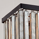 Люстра линейная прямоугольная с подвесками из натурального перламутра Nacre варинант исполнения - 3 | Loft Concept в Москве