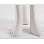 Дизайнерский журнальный стол белый на 3-х ножках в виде ступней African table варинант исполнения - 3 | Loft Concept в Москве