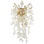 Бра с хрустальными подвесками на металлических ветках Fairytree Light Gold Wall Lamp варинант исполнения - 1 | Loft Concept в Москве
