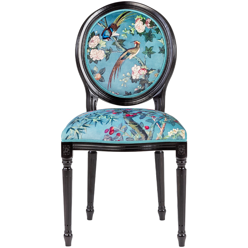           Turquoise Chinoiserie Birds Garden Chair ̆     | Loft Concept 