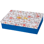 Чайный набор из фарфора синий на 6 персон 12 предметов Flower Porcelain Collection варинант исполнения - 3 | Loft Concept в Москве