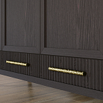 Большой Шкаф Primo Темный орех с 3 дверьми и 3 выдвижными ящиками варинант исполнения - 6 | Loft Concept в Москве