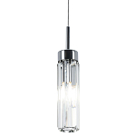 Подвесной светильник с плафоном из хрусталя Fernand Glass Chrome Hanging Lamp варинант исполнения - 1 | Loft Concept в Москве