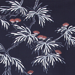 Обои ручная роспись Silk Tree Special Colourway on Empire Blue dyed silk варинант исполнения - 2 | Loft Concept в Москве