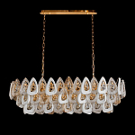 Люстра овальная с многослойными белыми и прозрачными подвесками Character Chandelier варинант исполнения - 3 | Loft Concept в Москве