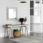 Настенное зеркало квадратной формы в черной металлической раме CORNER MIRROR BLACK варинант исполнения - 1 | Loft Concept в Москве