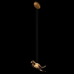 Подвесной светильник с прозрачной стеклянной птичкой Serip Voa варинант исполнения - 5 | Loft Concept в Москве