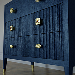 Бельевой Комод с 4 ящиками Elsa Dreams Blue варинант исполнения - 4 | Loft Concept в Москве