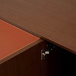 Комод с декором из кожи Orange Leather Chest of Drawers варинант исполнения - 2 | Loft Concept в Москве