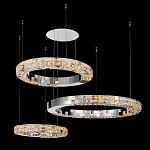 Люстра из 3-х колец с мозаичным хрустальным оформлением Sparks of Crystal варинант исполнения - 3 | Loft Concept в Москве