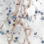 Обои ручная роспись Plum Blossom Hokusai on Tarnished Silver gilded paper варинант исполнения - 2 | Loft Concept в Москве