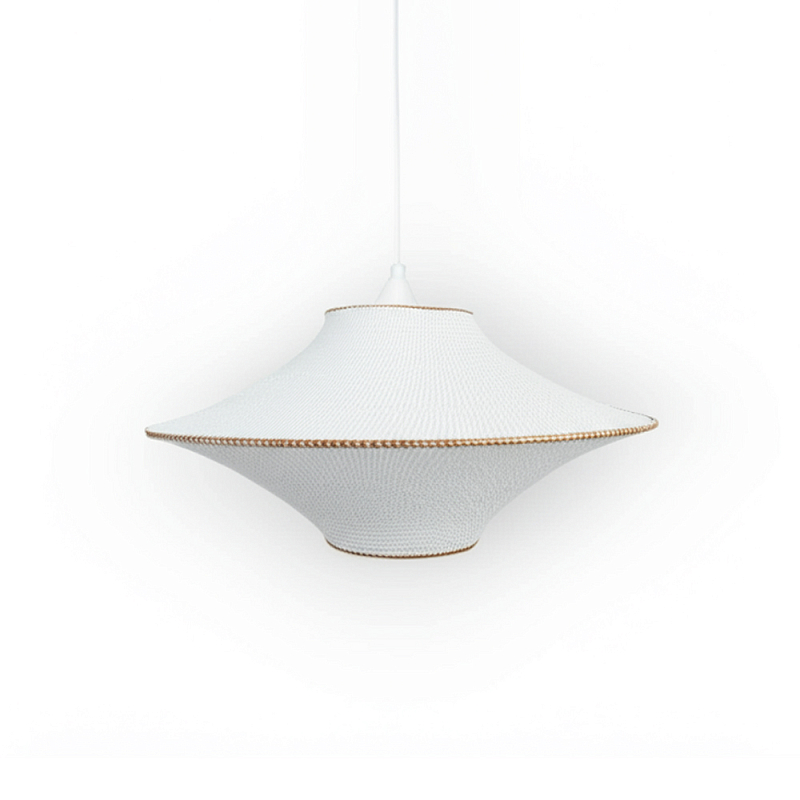 Подвесной вязаный белый светильник «Звезда Востока 01» Белый в Москве | Loft Concept 