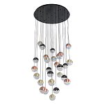 Люстра каскадная с черным круглым основанием 27 подвесов Celestial Waltz варинант исполнения - 2 | Loft Concept в Москве