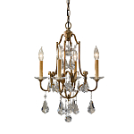 Люстра с 4-мя лампами и стеклянными подвесками в классическом стиле Feiss варинант исполнения - 1 | Loft Concept в Москве