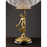 Чаша стеклянная прозрачная на бронзовой подставке с фигуркой девушки Eden Garden варинант исполнения - 6 | Loft Concept в Москве