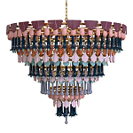 Люстра круглая с декором из разноцветных элементов в виде листьев Changing Seasons варинант исполнения - 4 | Loft Concept в Москве