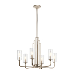  Люстра с прозрачными рифлеными цилиндрическими плафонами Kichler варинант исполнения - 22 | Loft Concept в Москве