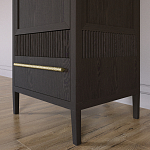 Узкий Шкаф Primo с 2 выдвижными ящиками Темный орех варинант исполнения - 4 | Loft Concept в Москве