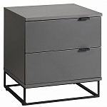 Тумба прикроватная цвета графит с ящиками Strict Lines варинант исполнения - 1 | Loft Concept в Москве