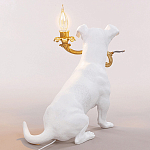 Настольная лампа в виде щенка Puppy White Table Lamp варинант исполнения - 3 | Loft Concept в Москве