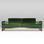 Эксклюзивный Диван в стиле Арт-деко Phoenix с элегантными латунными элементами  варинант исполнения - 1 | Loft Concept в Москве