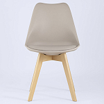 Стул с основой из пластика и мягким сиденьем Arvika Beige варинант исполнения - 3 | Loft Concept в Москве