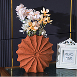 Ваза керамическая в виде круглой терракотовой морской раковины Galapagos варинант исполнения - 3 | Loft Concept в Москве