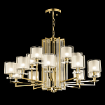 Люстра многоярусная с 15-ю цилиндрическими плафонами из стекла Laurent варинант исполнения - 3 | Loft Concept в Москве