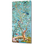 Постер на холсте в стиле шинуазри Chinoiserie Bridge in the garden Poster варинант исполнения - 1 | Loft Concept в Москве