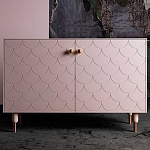 Дизайнерский комод розовый с фактурным фасадом Tiles варинант исполнения - 1 | Loft Concept в Москве