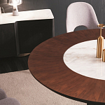 Обеденный стол круглый на чёрном фигурном основании Bosnia dinning table  варинант исполнения - 1 | Loft Concept в Москве