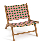 Кресло низкое из массива тика Barbados варинант исполнения - 2 | Loft Concept в Москве