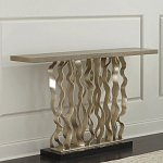 Консоль с прямоугольной столешницей и фактурным основанием Waves варинант исполнения - 1 | Loft Concept в Москве