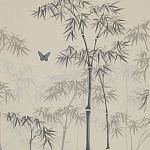 Обои ручная роспись Distant Bamboo Special Colourway on white dyed paper варинант исполнения - 2 | Loft Concept в Москве