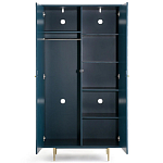 Шкаф двухдверный Scale Ornament Blue Wardrobe варинант исполнения - 4 | Loft Concept в Москве