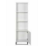 Стеллаж книжный белый с 3-мя открытыми полками и дверкой Strict Lines варинант исполнения - 2 | Loft Concept в Москве