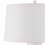 Торшер белый с тканевым абажуром на деревянном основании Graceful Silhouette варинант исполнения - 2 | Loft Concept в Москве