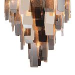 Люстра с многослойными стеклянными панелями янтарного и дымчатого цвета Textured Glass Chandelier варинант исполнения - 2 | Loft Concept в Москве