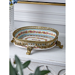 Чаша с цветочным орнаментом на бронзовых ножках Eden Garden варинант исполнения - 3 | Loft Concept в Москве