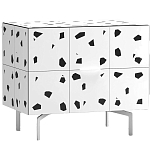 Тумба белая с рисунком Grande Graphspots варинант исполнения - 1 | Loft Concept в Москве