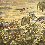 Обои ручная роспись Le Brésil Amarelo Deep Rich Gold варинант исполнения - 3 | Loft Concept в Москве