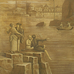 Обои ручная роспись Views of Italy Sepia варинант исполнения - 1 | Loft Concept в Москве