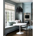 Люстра черная с несколькими ярусами деревянных палочек Bright Wooden Chandelier варинант исполнения - 5 | Loft Concept в Москве